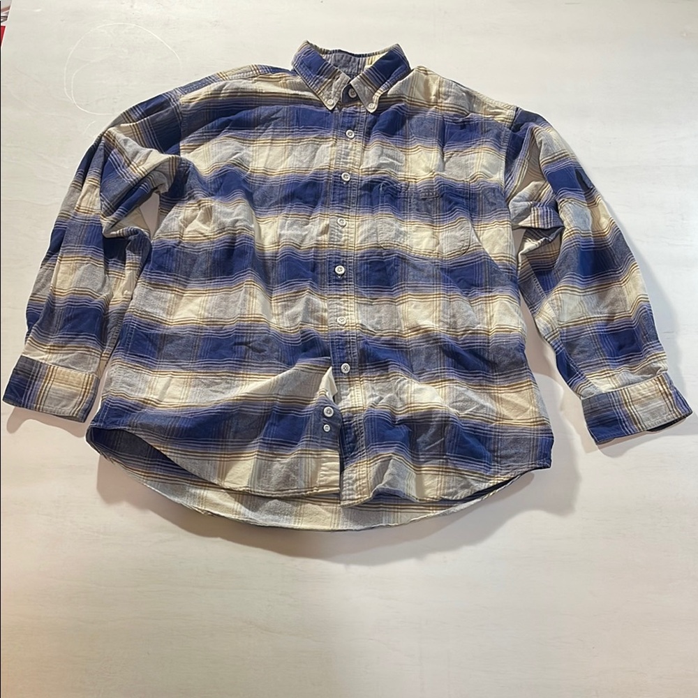 St. Johns Bay Men's Plaid Flannel Long Sleeve Shirt Tall LT(15-16 1/2)